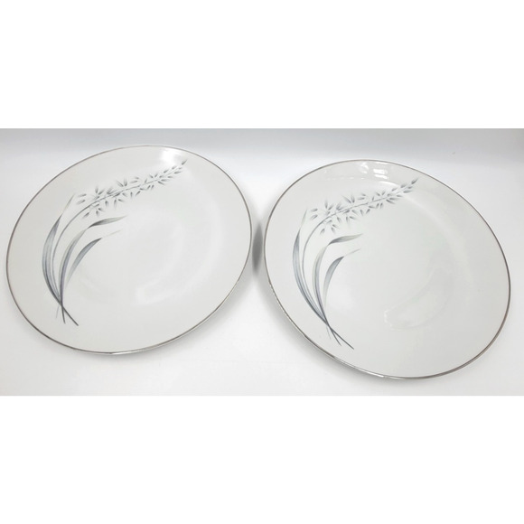Vita Craft Avenaire Dinner Plate Bavaria Germany Platinum Trim Wheat Set of 2 - Picture 4 of 6